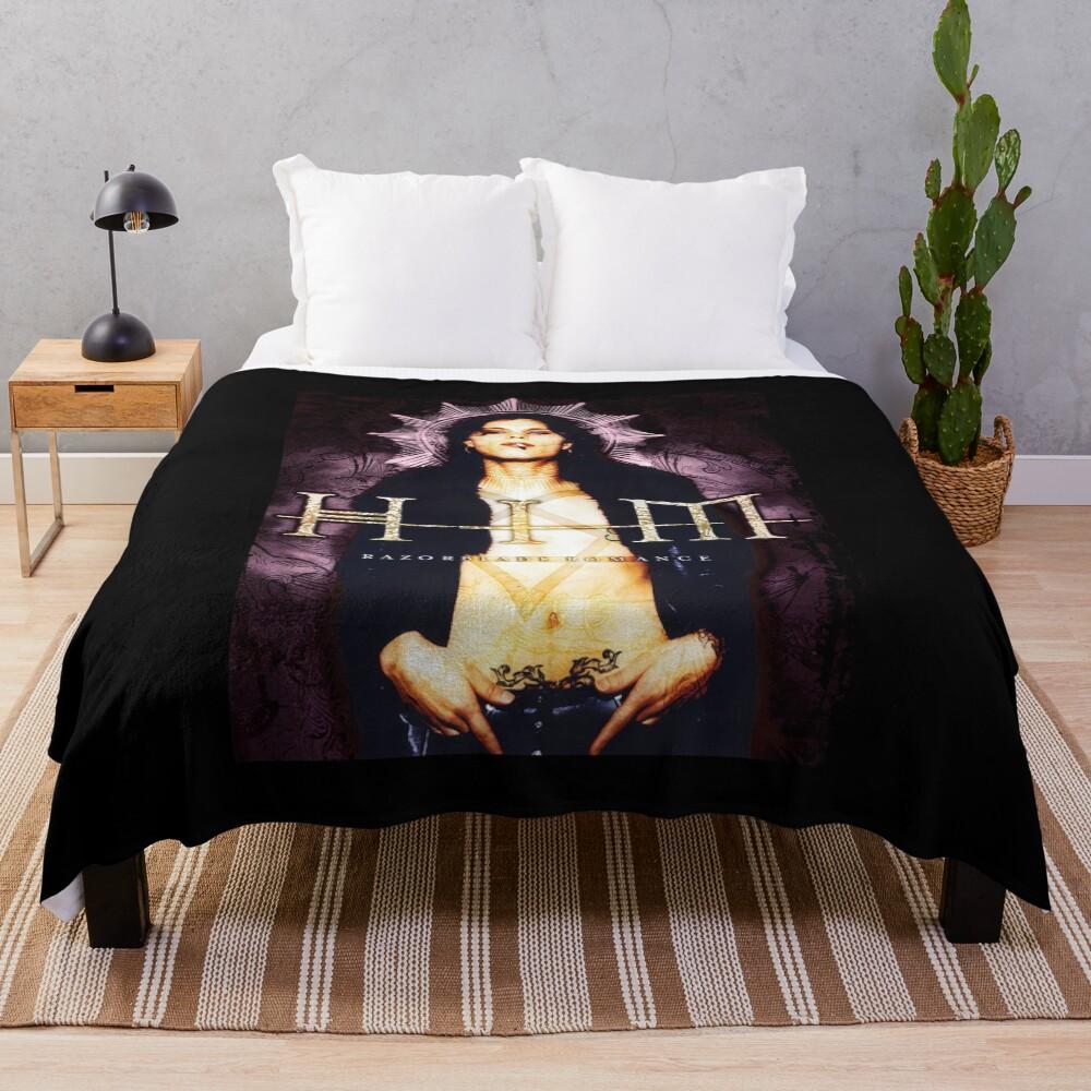Him Band Razorblade Romance HQ Heartagram Ville Valo Throw Blanket