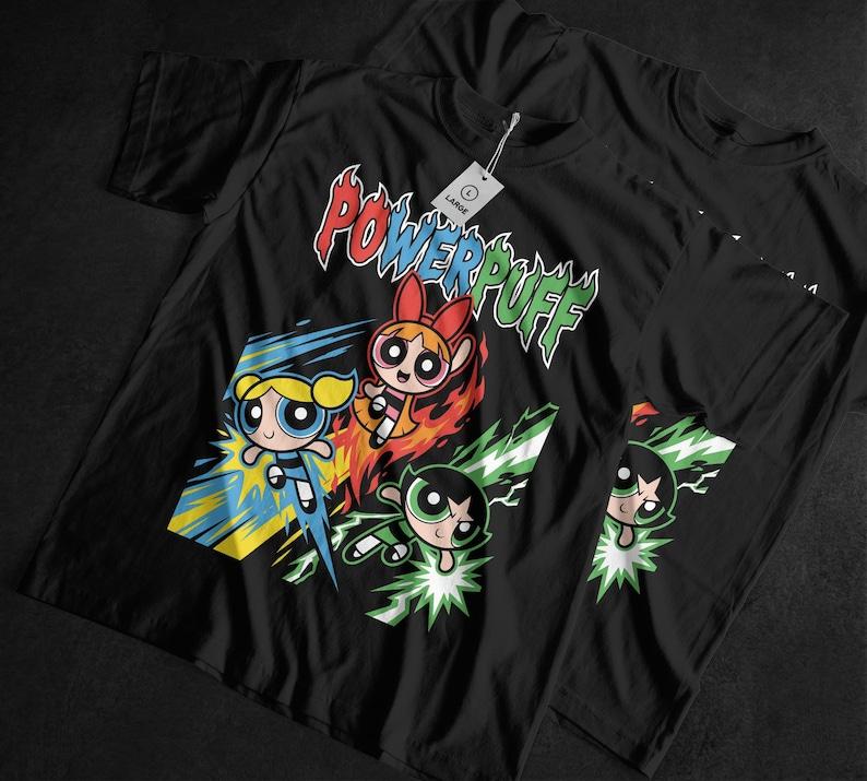 Unisex 90s Cartoon Tee, Powerpuff Girls, Professor Utonium, Mojo Jojo, Blossom Buttercup Bubbles, Vintage Toon, Pop Culture, Gift for Mom 100