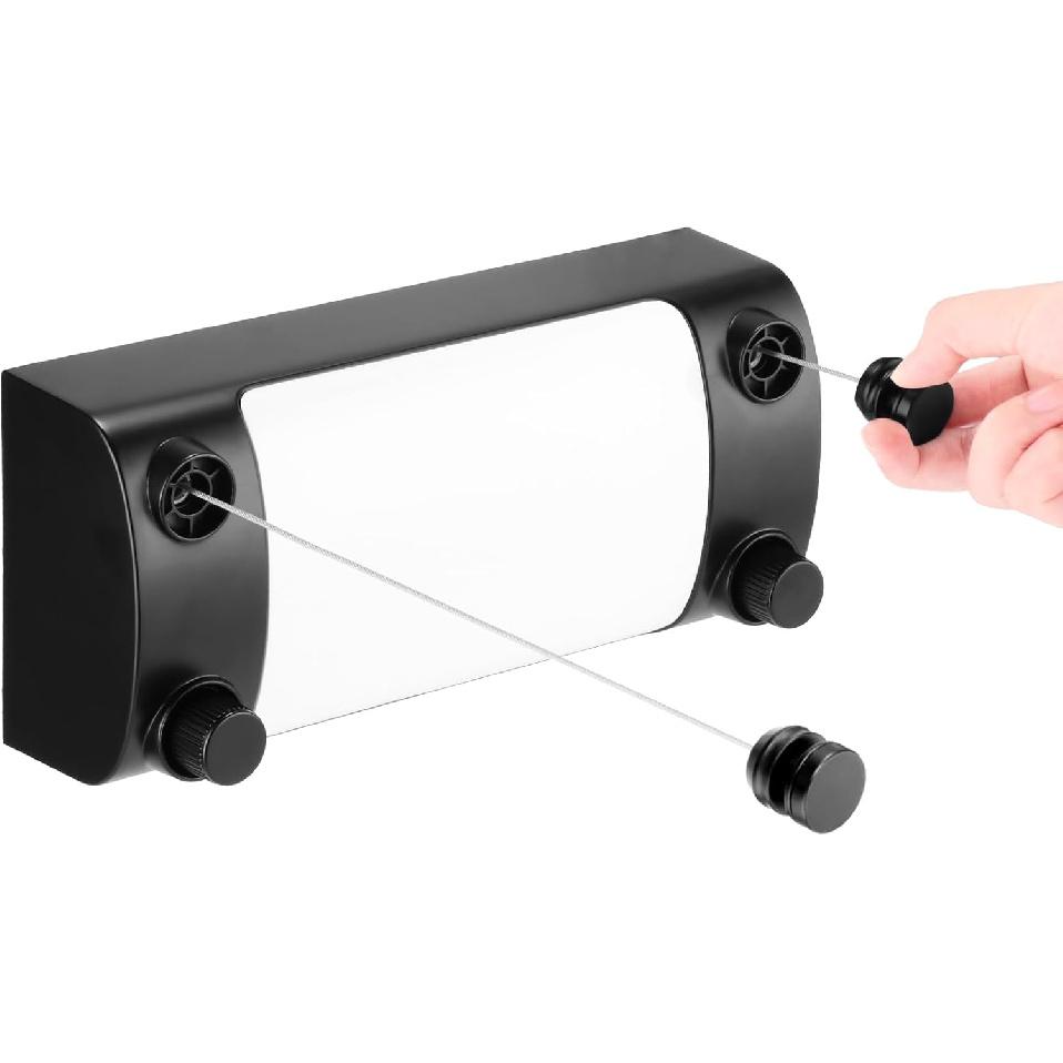 Retractable Clothesline Indoor - Double Heavy Duty Expandable Clothing Drying Line Space Saving Wall Mounted Laundry Line for Urban Homes Hanging