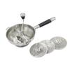 Batidora y Rallador de Acero Inoxidable en Stock: Hacedora de Mermeladas, Machacador de Patatas y Prensa para Verduras/Frutas