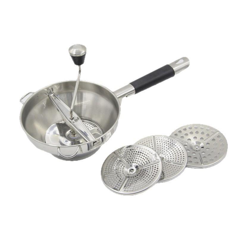 Batidora y Rallador de Acero Inoxidable en Stock: Hacedora de Mermeladas, Machacador de Patatas y Prensa para Verduras/Frutas