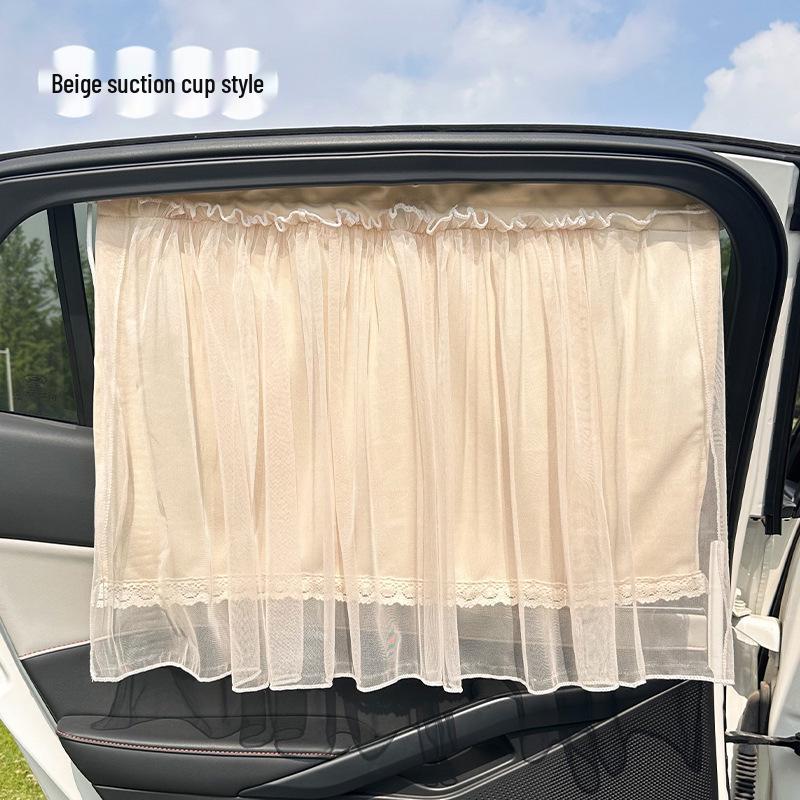 Butterfly Baby Sun Protection Suction Cup Car Curtains - Heat Insulation & Privacy Side Window Gauze Shade