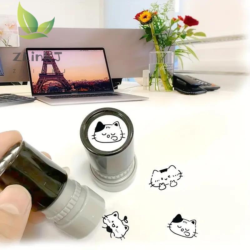 Cute Cartoon Black Kitten Stamp Lovely Shape Journal Stamps DIY Scrapbooking Decoration Collage Signets For Your Choice