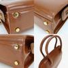 Used Salvatore Ferragamo Handbag Gancini Leather Brown Simple