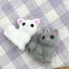 Cat Flocking Keychain 6-piece doll goods custom bag