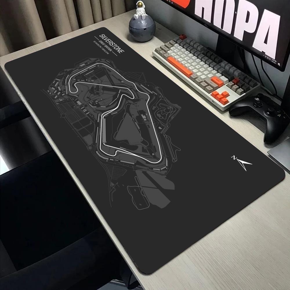 Formula 1 Racing Circuit Mouse Pad Desk Mouse Pad Cute HD Desk Pad Extended Gaming Keyboard Mats Large XXL Gamer Mousepad 90x40