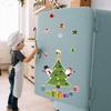 1 Set Santa Claus Garage Decoration Elk Atmosphere Decorative Christmas Fridge Magnets Holiday Cartoon Refrigerator