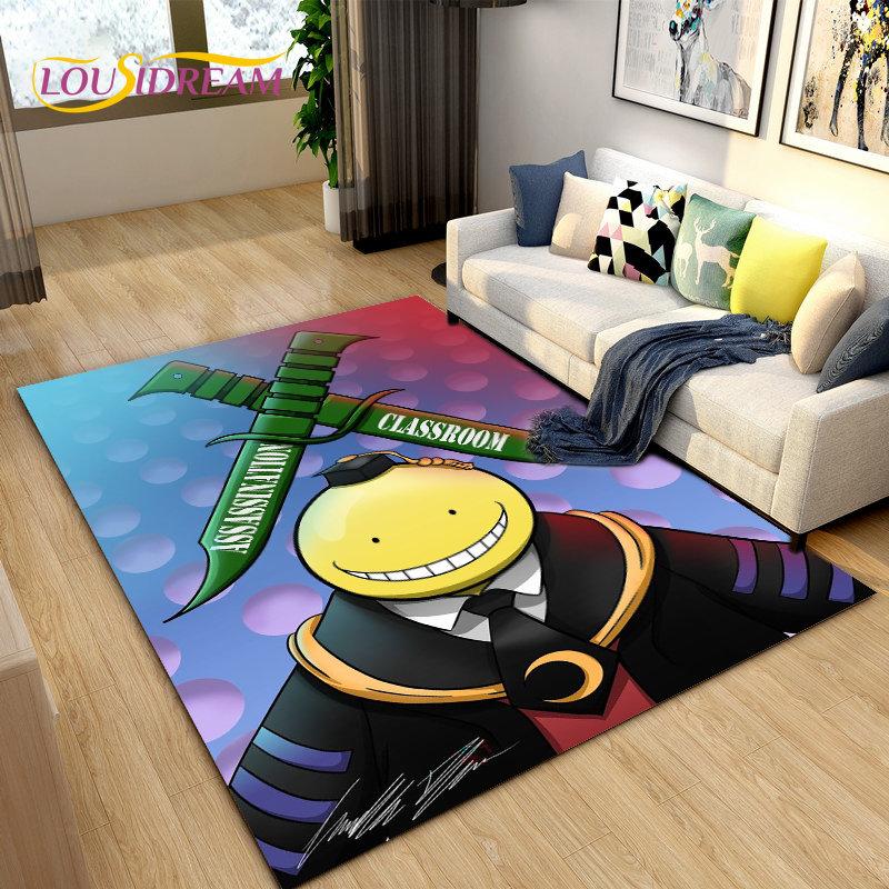 Assassination Classroom Octopus Teacher Area Rug,Carpet Rug for Living Room Bedroom Sofa Doormat Decoration, Non-slip Floor Mat