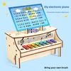 Hand Assembled Wooden Piano Music Box Model Children Puzzle Toy Set For Kids Diy Educational Toy