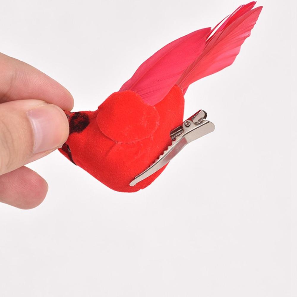 9 Cm Feathers Simulation Lifelike Craft Bird Artificial Birds Christmas Ornaments Xmas Tree Decor