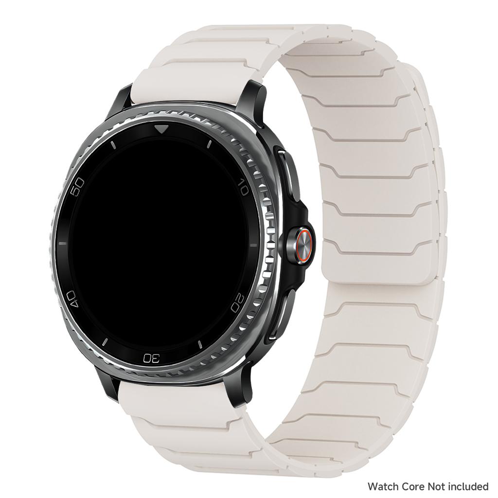 Magnetic Loop Strap for Samsung Galaxy Watch 8/8 Classic Silicone Sport Band for Galaxy Ultra 2025/7 Ultra Two-tone Bracelet