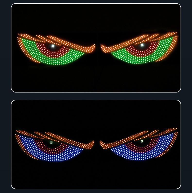 Dynamischer Dämonenaugen LED Autoaufkleber Bildschirm mit USB- und App-Steuerung