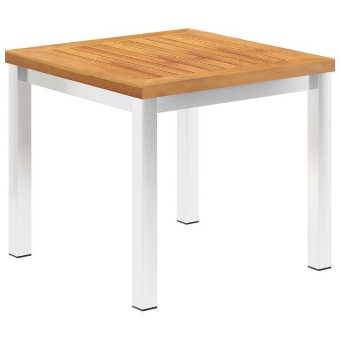 VidaXL Table d'Appoint de Jardin Table Basse de Piscine Table d'Appoint de Patio Extérieur 45x45x38 cm Acier Inoxydable 46492