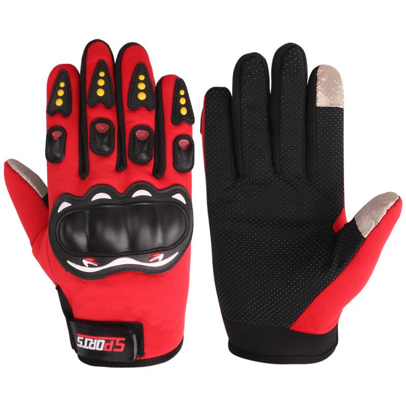 Hard Shell Non-Slip Full Finger Touchscreen Cycling & Motorcycle Gloves for Men & Women
