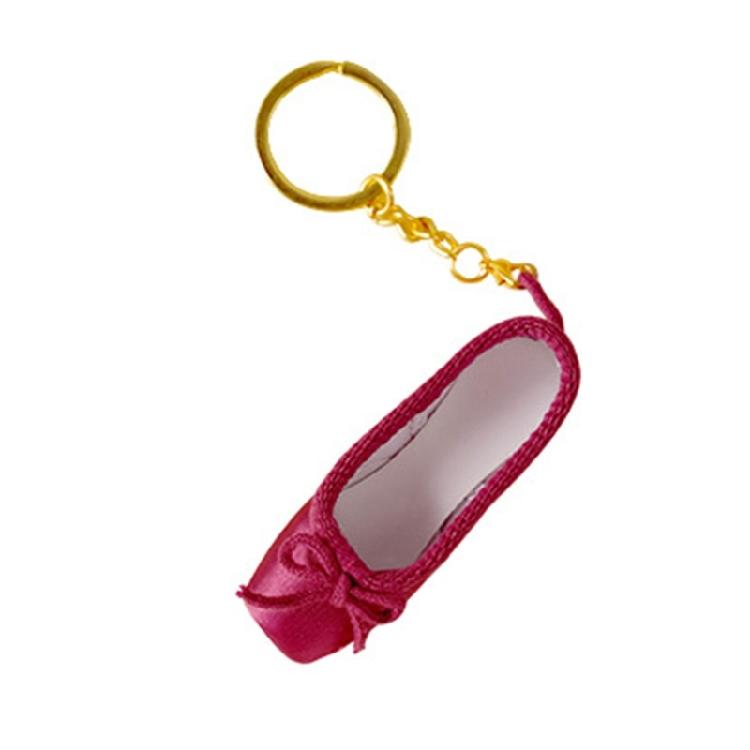 Cute Satin Ballet Shoe Keychain Handcrafted Pointe Shoe Charm Bag Pendant
