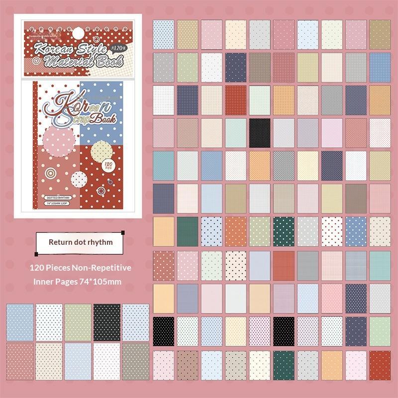 Korean Ins Style M5 Memo Pad 120 Sheets Basic Simple Polka Dot Salt Style for Student Homework Note Office Memo