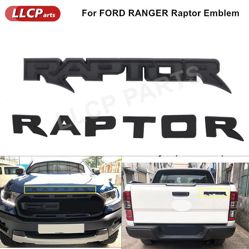 1PCS Rear Trunk Letter Sticker For Ford Ranger Raptor SV1 F150 F250 F350 ABS 3D Front Hood Emblem Side Fender Emblem