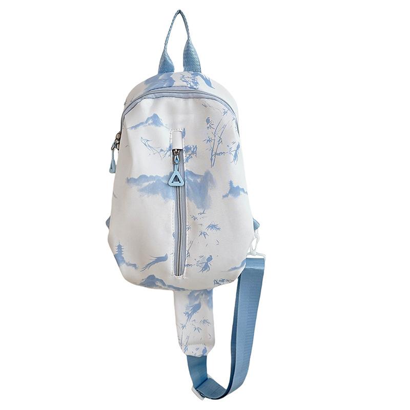 Korean Version of Fashion Breast Bag Tie-dye Niche Design Messenger Bag Ins Simple and Versatile Women's Bag Small Fresh Girl Breast Bag