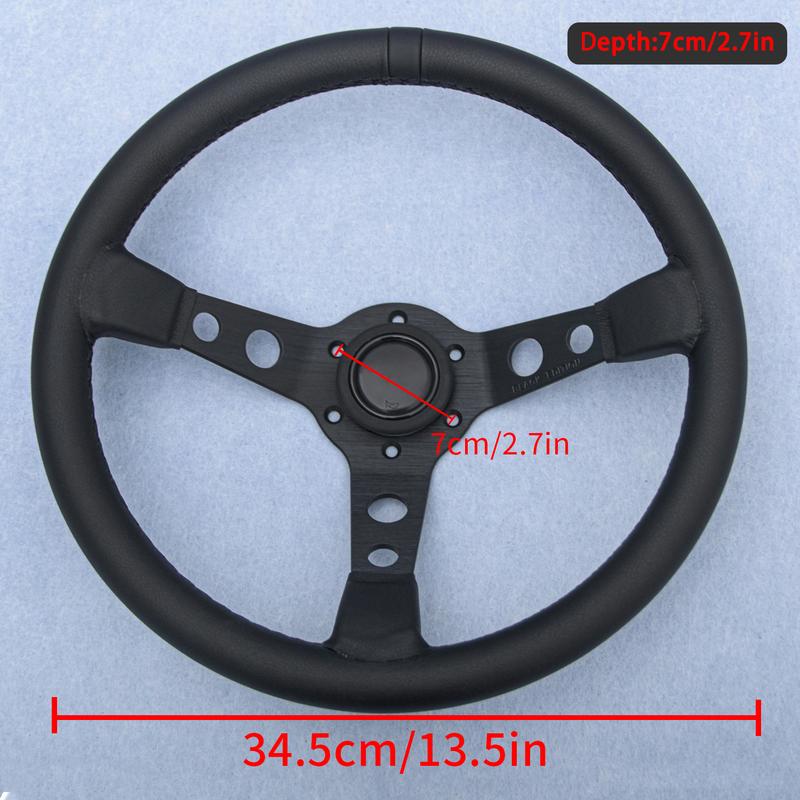 JDM MOD.07 Black Edition Steering Wheel Universal Deep Dish Racing Sports Steering Wheel