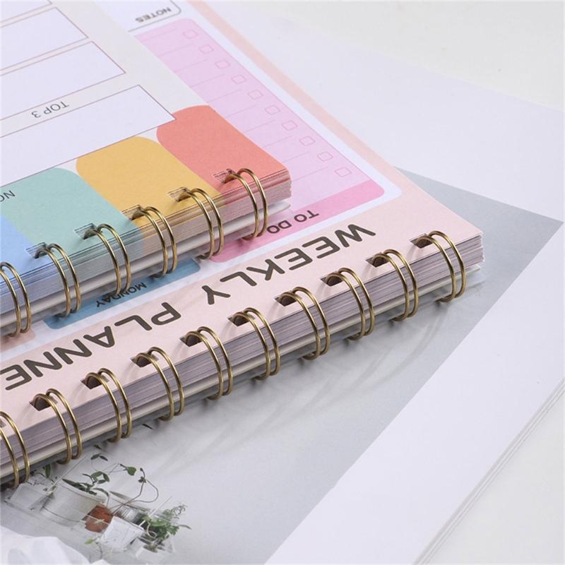 2025 Weekly Planner Notepads To Do List Notebook Twin-Wire Binding Planning Pads for Planning and Organizing Activities