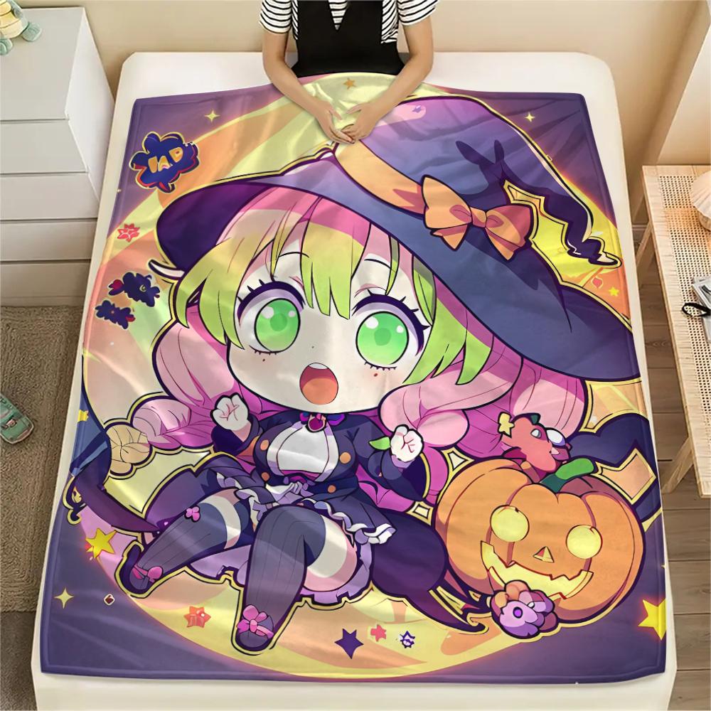 1PC Demon Slayer Print Flannel Blanket, High Quality All Seasons, Home Decor, Warmth and Comfort, Perfect for Christmas Gifts