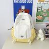 Nylon Student Backpack With Embroidery For Daily Use Girls College Campus