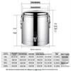 NASHDE DL0073 304 Stainless Steel Insulated Beverage Dispenser