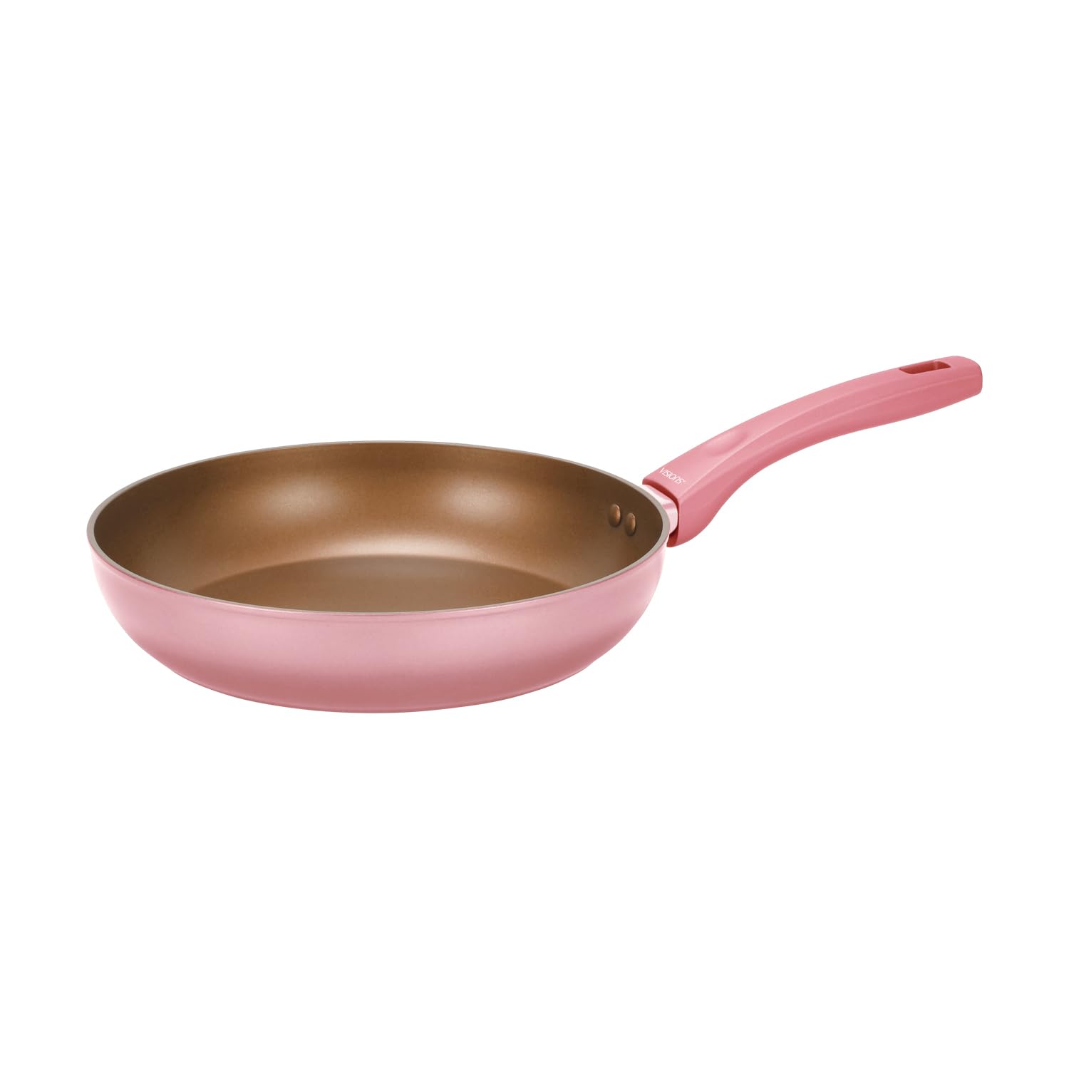 

VISIONS Frying Pan, 28cm, IH Compatible, Gold Coating, Pink, CP-8796