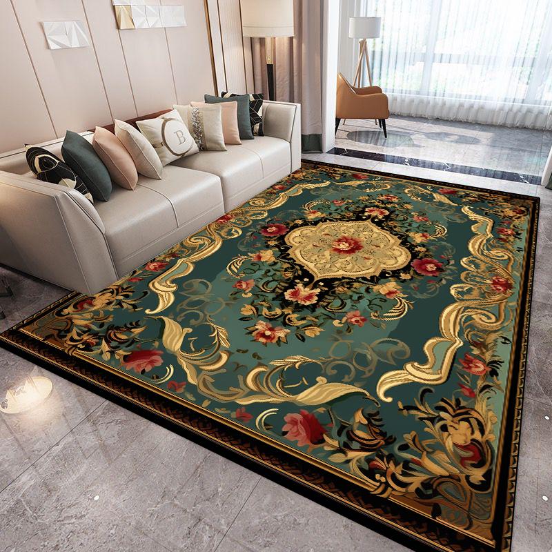 Große Größe Perserteppich Wohnzimmer Luxus Heimdekoration Teppiche Rutschfest Schlafzimmer Weiche Matte Waschbar Couchtisch Lounge-Teppiche