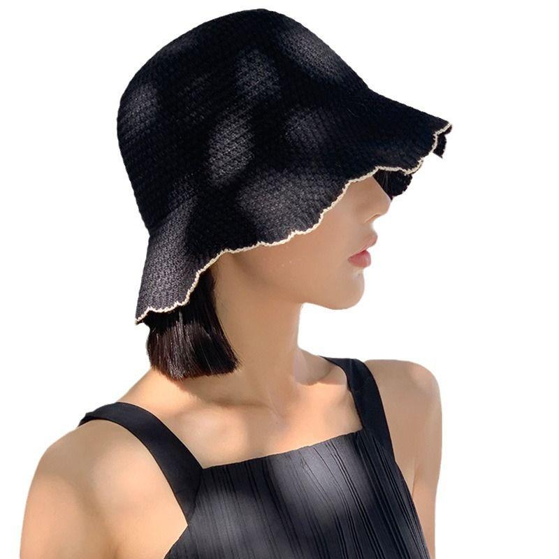 Women's Hat Summer Thin Breathable Spring and Autumn Sunshade Knitted Fisherman Hat