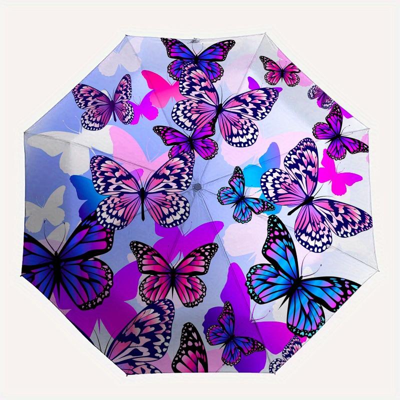 Colorful Butterfly Fabric, Vibrant Butterflies On Soft Background, Perfect for Quilting, Sewing, and Home DecorUmbrella, Cute Umbrella with Cute Desig