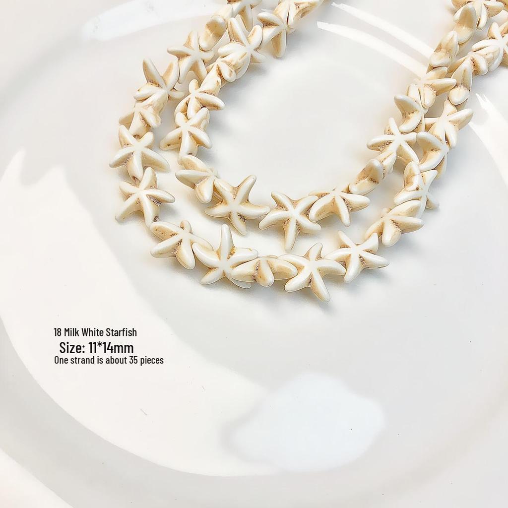 White Turquoise Beads for DIY Necklace Jewelry Accessories - Loose Spacer Beads