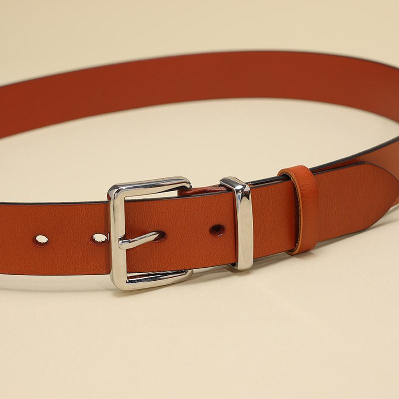 Classic Cowhide Leather Belt Stylish Durable Women Business Casual Accessory