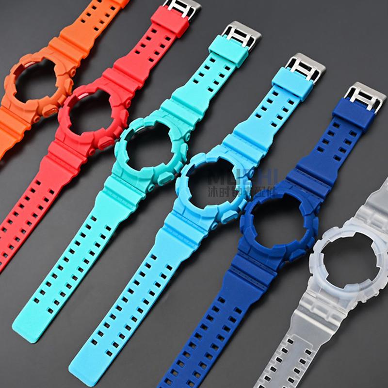 Dla Casio G-Shock GA-100/110/120/140 GD-100 GAX-100 GLS-100 Zamienny Gumowy Silikonowy Matowy Pasek do Zegarka Bransoleta Pasek + Koperta