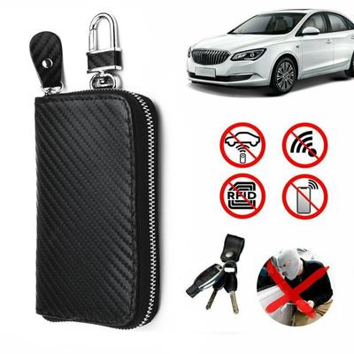 Portachiavi Faraday senza chiave in pelle PU con parti RFID