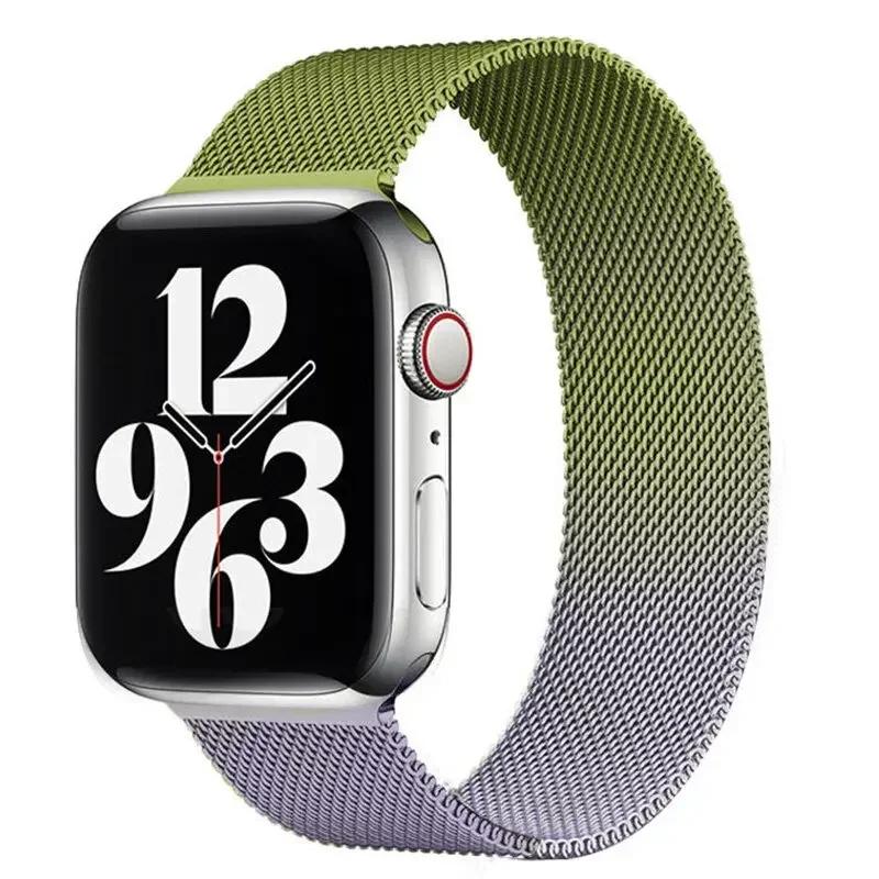 Magnetic Loop Strap For Apple watch Band 44mm 40mm 45mm 41mm 42mm 38mm Stainless Steel Bracelet iWatch Series Ultra 9 8 SE 7 6 5