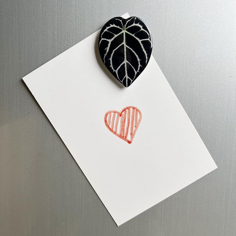 Plant Leaf Pattern Acrylic Refrigerator Magnets - Soft, Magnetic, Decorative Patches