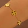 Elegant Retro Gold Clover Slim Bracelet for Women - Unique Design