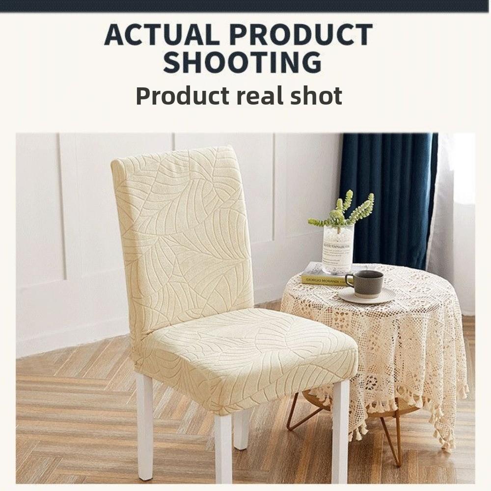 High Back Dining Chair Cover Elastic Spandex Jacquard Chair Cover Stretch Chair Cover  Home Use