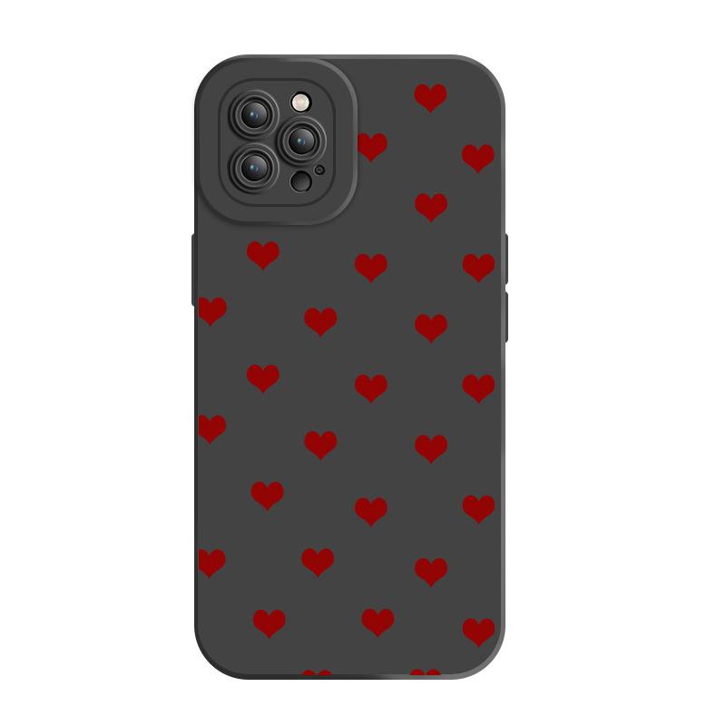 Amazon hot-selling little love apple 17 mobile phone case iphone13 matte feel 16promax anti-drop soft case