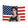 1PC SKZ Felix Black Hair Tapestry Stray Concert Banner Kpop Decor For Garden Camping Events