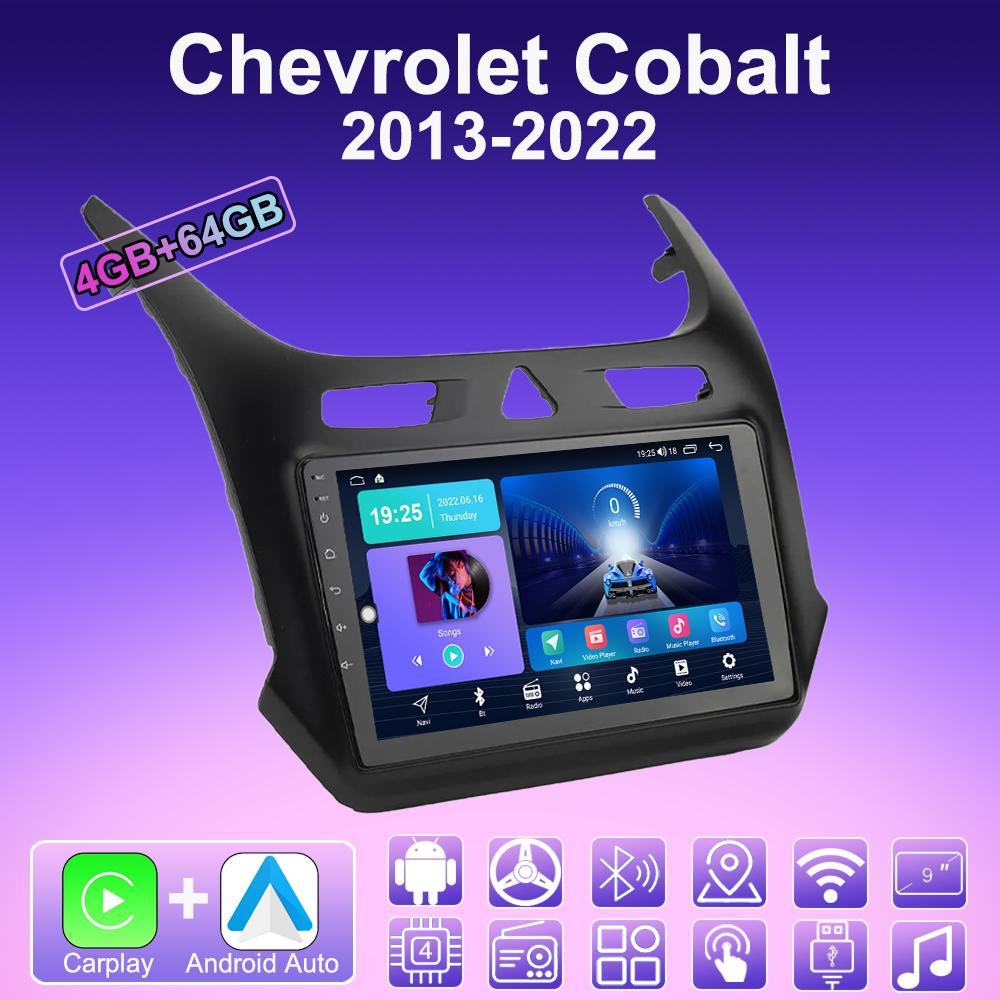 2 DIN Android Carplay Autoradio für Chevrolet Cobalt 2013-2022 Multimedia-Player Head Unit Stereo GPS Navigation BT WIFI 4 + 64GB