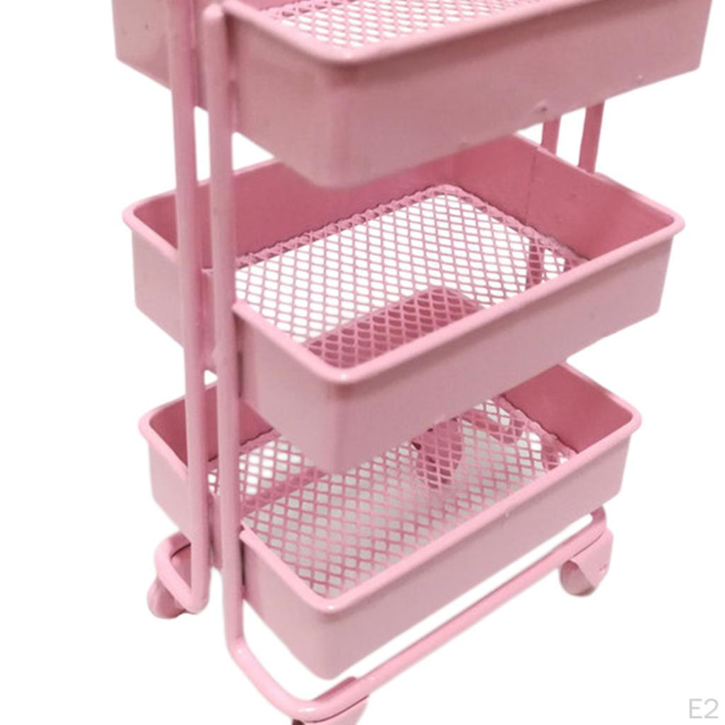 1/12 Metal Storage Shelf Rack Dollhouse Kitchen Room Accessories DIY