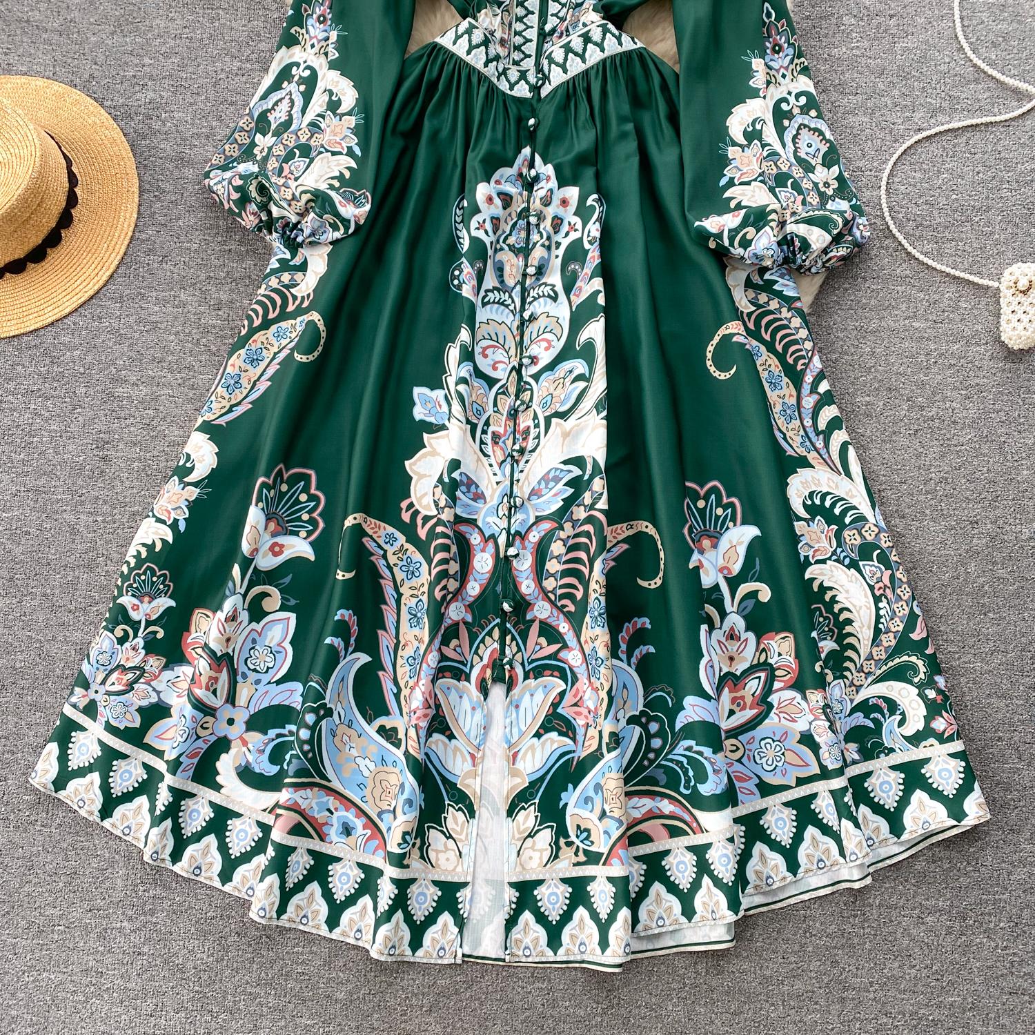 Весеннее вечернее платье с французским принтом для женщин — фото 8