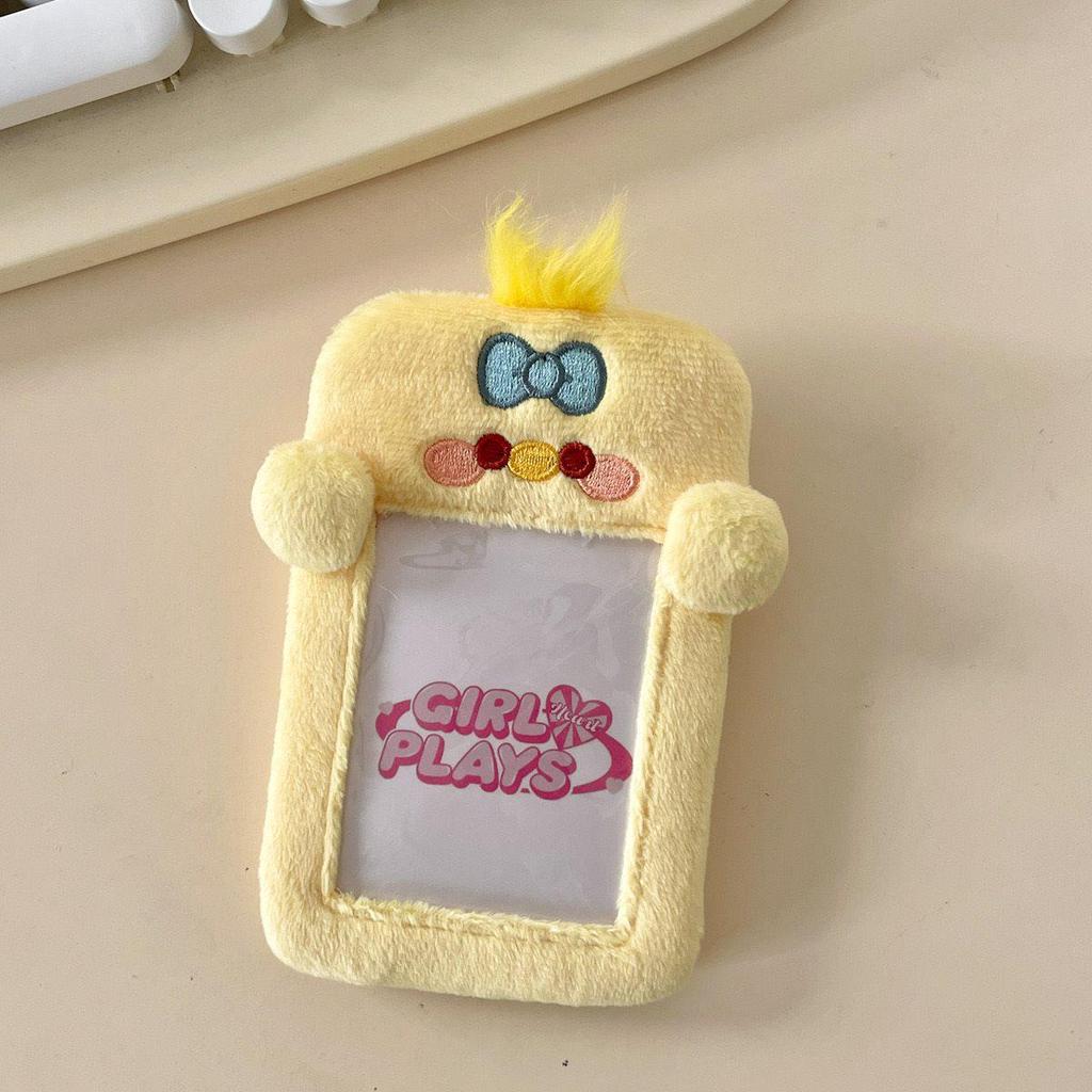 Niedliche Tier-Serie Rosa Welpen-Plüsch Kartenhalter & Foto-Display Anhänger