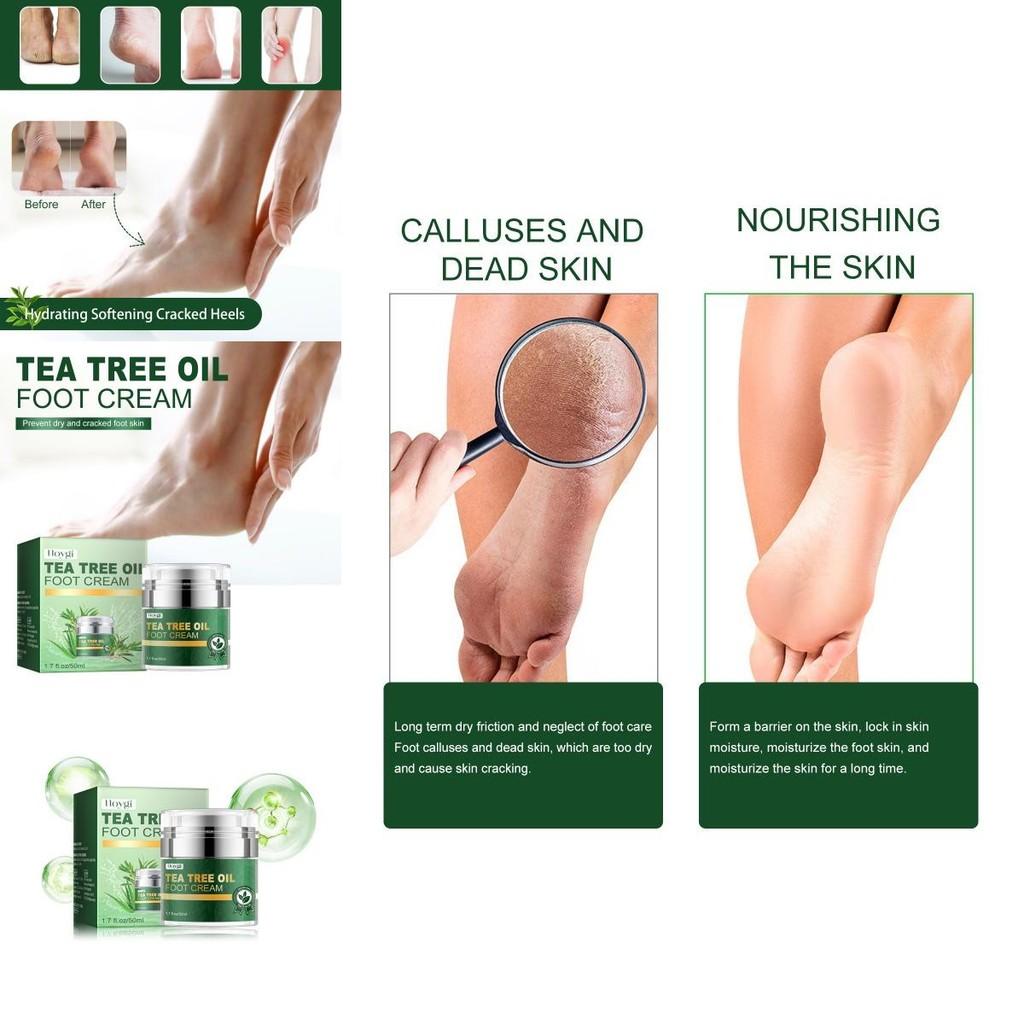 Hoygi Tea Tree Oil Foot Cream For Moisturizing And Healing Dry Cracked Heels 50ml