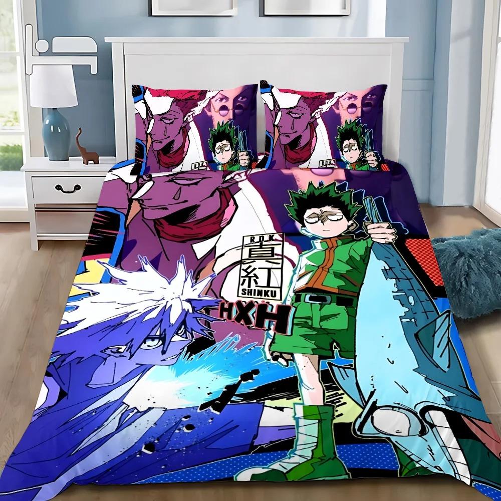 Japan Anime 3D Printing Hunter X Hunte Bedding Set Duvet Cover Pillowcase Single Twin Full Queen King Size For Kids Teens
