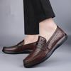Fashion Genuine Leather Men Loafers Moccasins Handmade Man Casual Fashion Shoes All-match Men Slip on Flats Leisure Walk Business Shoes