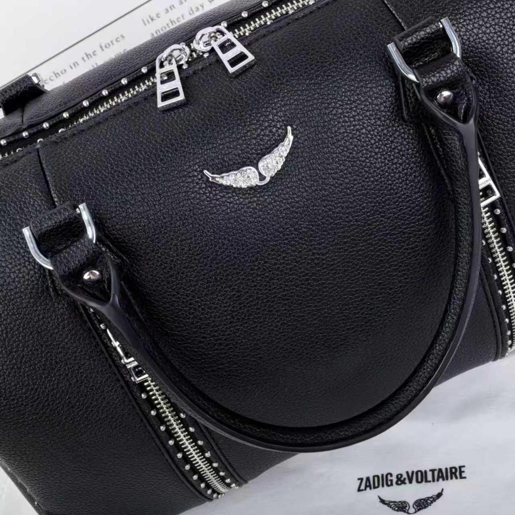 2025 ZV Fashion Women's Studded Boston Crossbody Handbag