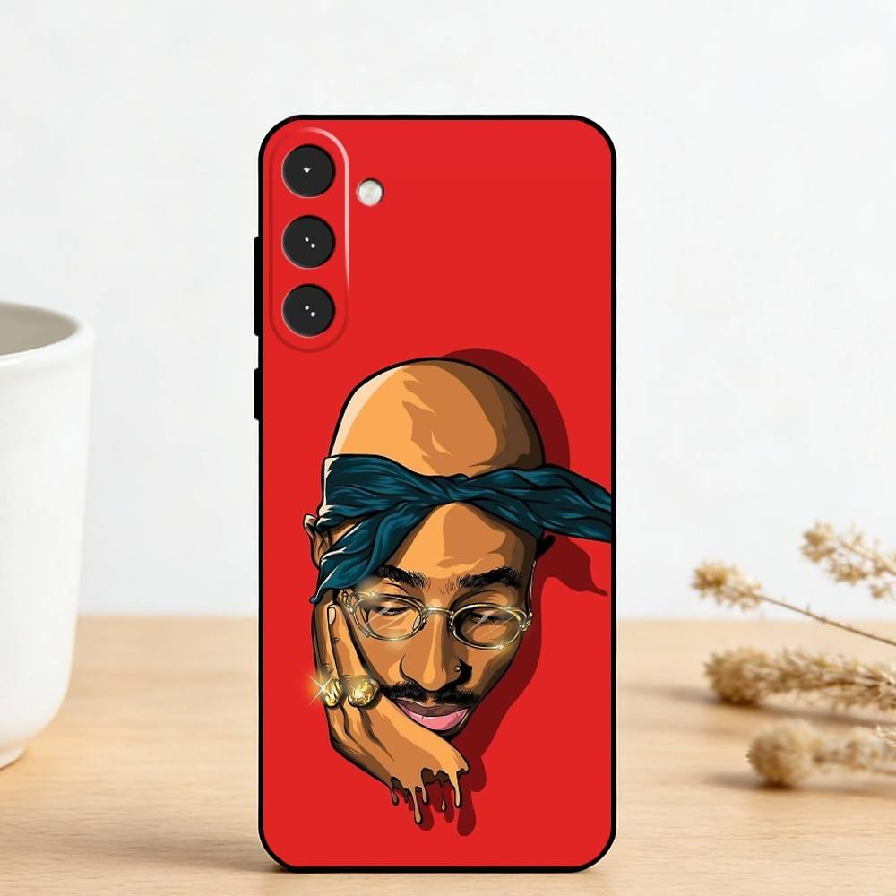 2Pac T-Tupac Shakur Rap Rapper Handyhülle Für Samsung Galaxy A73,A72,A71,A70,A53,A52,A51,Andere Weiche Schwarze Hülle
